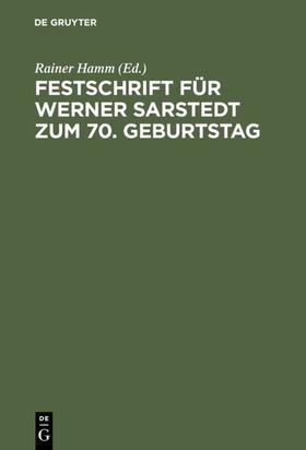Hamm |  Festschrift für Werner Sarstedt zum 70. Geburtstag | eBook | Sack Fachmedien
