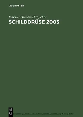 Dietlein / Schicha |  Schilddrüse 2003 | eBook | Sack Fachmedien