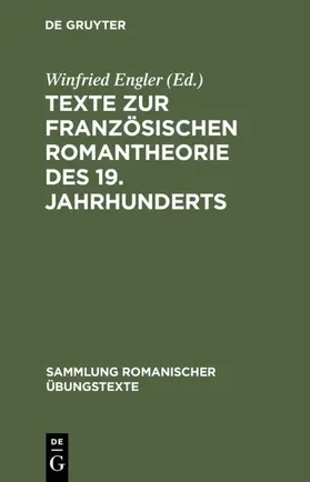 Engler |  Texte zur französischen Romantheorie des 19. Jahrhunderts | eBook | Sack Fachmedien