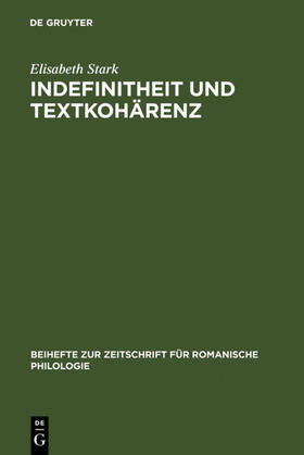 Stark |  Indefinitheit und Textkohärenz | eBook | Sack Fachmedien