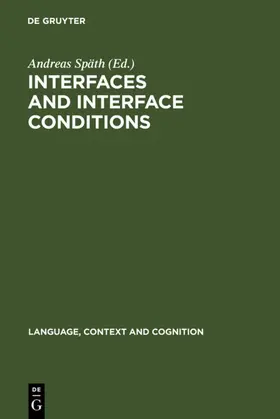 Späth |  Interfaces and Interface Conditions | eBook | Sack Fachmedien