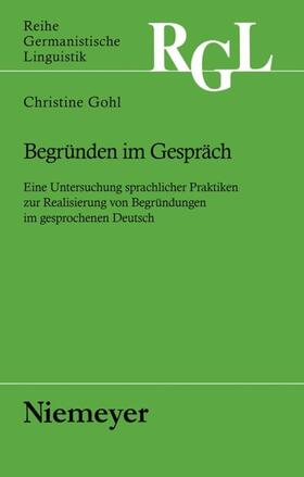 Gohl |  Begründen im Gespräch | eBook | Sack Fachmedien