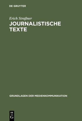 Straßner |  Journalistische Texte | eBook | Sack Fachmedien