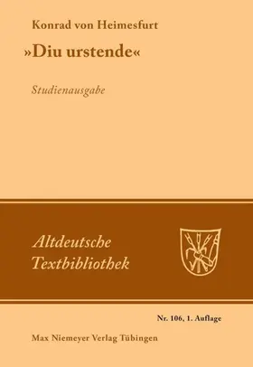 Konrad von Heimesfurt / Gärtner / Hoffmann |  "Diu urstende" | eBook | Sack Fachmedien