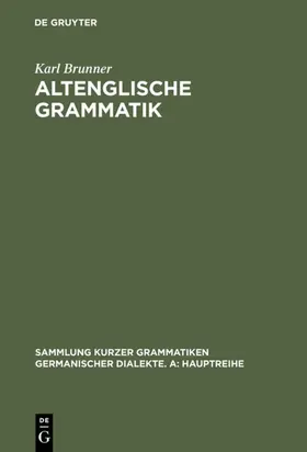 Brunner |  Altenglische Grammatik | eBook | Sack Fachmedien