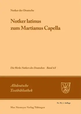 King |  »Notker latinus« zum Martianus Capella | eBook | Sack Fachmedien