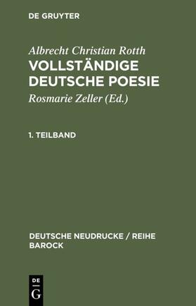 Zeller |  Vollständige deutsche Poesie | eBook | Sack Fachmedien