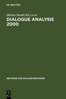 Bondi / Stati |  Dialogue Analysis 2000 | eBook | Sack Fachmedien