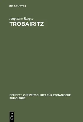 Rieger |  Trobairitz | eBook | Sack Fachmedien