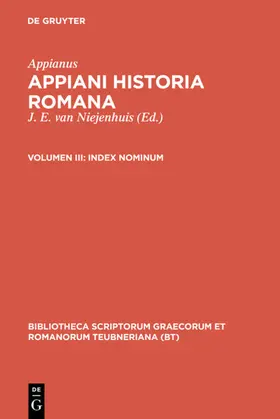 Appianus / Niejenhuis |  Index nominum | eBook | Sack Fachmedien