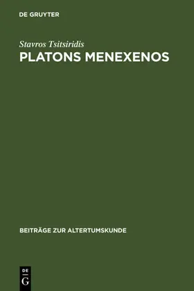 Tsitsiridis |  Platons Menexenos | eBook | Sack Fachmedien