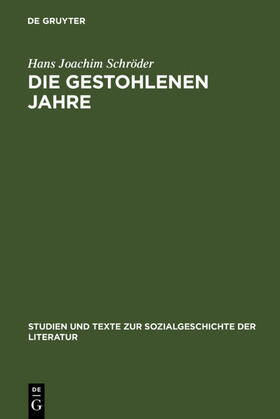Schröder |  Die gestohlenen Jahre | eBook | Sack Fachmedien
