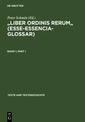 Schmitt | "Liber ordinis rerum"  (Esse-Essencia-Glossar) | E-Book | sack.de