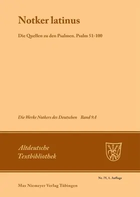 Tax |  Notker latinus. Die Quellen zu den Psalmen | eBook | Sack Fachmedien