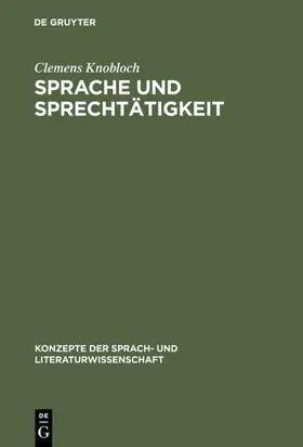 Knobloch |  Sprache und Sprechtätigkeit | eBook | Sack Fachmedien