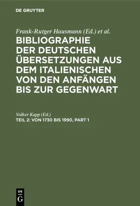 Kapp |  Von 1730 bis 1990 | eBook | Sack Fachmedien