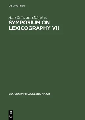 Zettersten / Pedersen |  Symposium on Lexicography VII | eBook | Sack Fachmedien