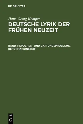 Kemper |  Epochen- und Gattungsprobleme. Reformationszeit | eBook | Sack Fachmedien