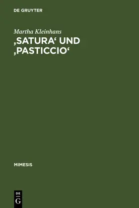 Kleinhans |  'Satura' und 'pasticcio' | eBook | Sack Fachmedien