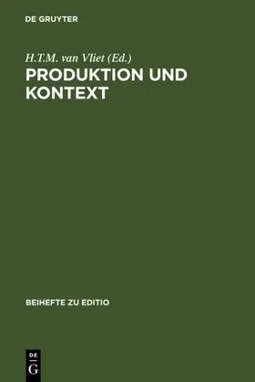 van Vliet |  Produktion und Kontext | eBook | Sack Fachmedien