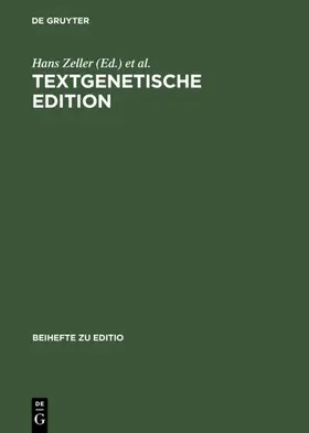 Zeller / Martens |  Textgenetische Edition | eBook | Sack Fachmedien