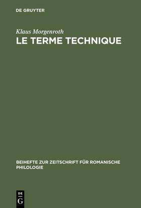 Morgenroth |  Le terme technique | eBook | Sack Fachmedien