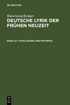 Kemper |  Aufklärung und Pietismus | eBook | Sack Fachmedien