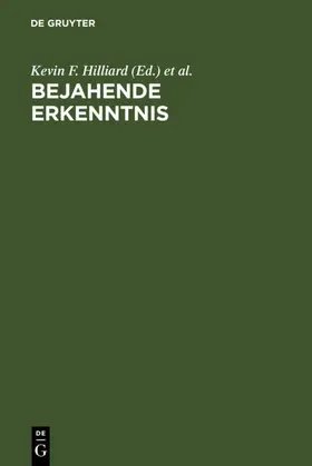 Hilliard / Ockenden / Palmer |  Bejahende Erkenntnis | eBook | Sack Fachmedien