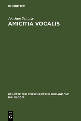 Schulze |  Amicitia vocalis | eBook | Sack Fachmedien