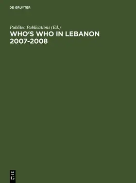  Who's Who in Lebanon 2007-2008 | eBook | Sack Fachmedien