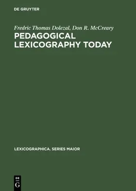 Dolezal / McCreary |  Pedagogical Lexicography Today | eBook | Sack Fachmedien