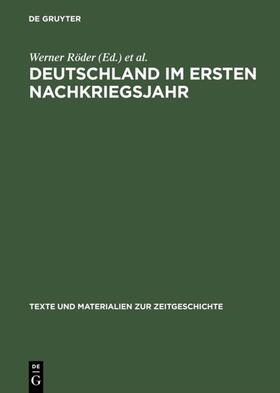 Rüther / Schütz / Dann | Deutschland im ersten Nachkriegsjahr | E-Book | sack.de
