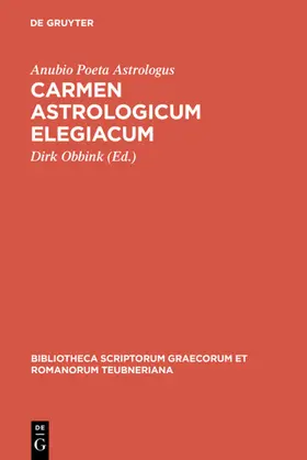 Obbink |  Carmen astrologicum elegiacum | eBook | Sack Fachmedien