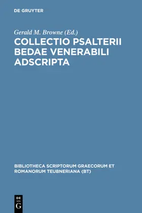 Browne |  Collectio Psalterii Bedae venerabili adscripta | eBook | Sack Fachmedien