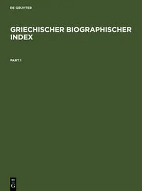  Griechischer Biographischer Index | eBook | Sack Fachmedien