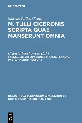 Marcus Tullius Cicero / Olechowska |  Orationes pro Cn. Plancio, pro C. Rabirio postumo | eBook | Sack Fachmedien