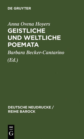 Becker-Cantarino |  Geistliche und Weltliche Poemata | eBook | Sack Fachmedien