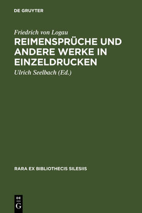 Seelbach |  Reimensprüche und andere Werke in Einzeldrucken | eBook | Sack Fachmedien