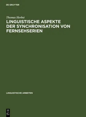 Herbst |  Linguistische Aspekte der Synchronisation von Fernsehserien | eBook | Sack Fachmedien