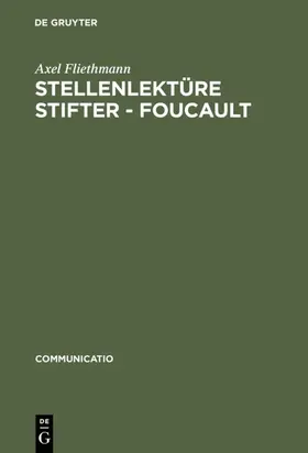 Fliethmann |  Stellenlektüre Stifter - Foucault | eBook | Sack Fachmedien