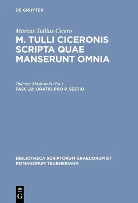 Marcus Tullius Cicero / Maslowski |  Oratio pro P. Sestio | eBook | Sack Fachmedien