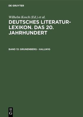 Kosch / Hagestedt |  Grunenberg - Hallwig | eBook | Sack Fachmedien