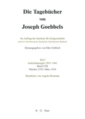 Hermann |  Oktober 1932 - März 1934 | eBook | Sack Fachmedien