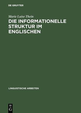 Thein |  Die informationelle Struktur im Englischen | eBook | Sack Fachmedien