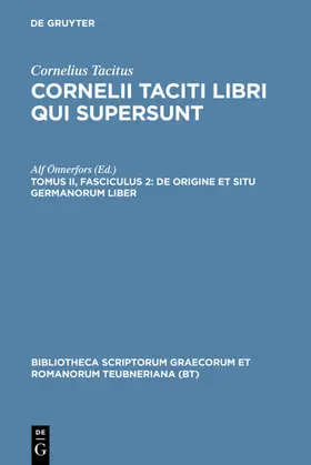 Cornelius Tacitus / Önnerfors |  De origine et situ Germanorum liber | eBook | Sack Fachmedien