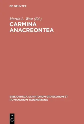 West |  Carmina Anacreontea | eBook | Sack Fachmedien