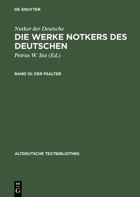 Tax / Notker |  Der Psalter | eBook | Sack Fachmedien