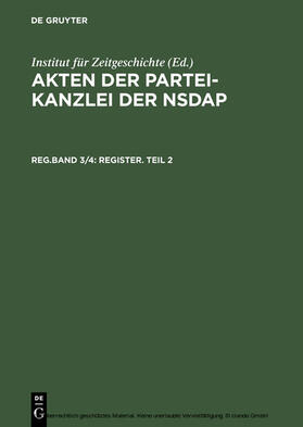 Longerich |  Register. Teil 2 | eBook | Sack Fachmedien