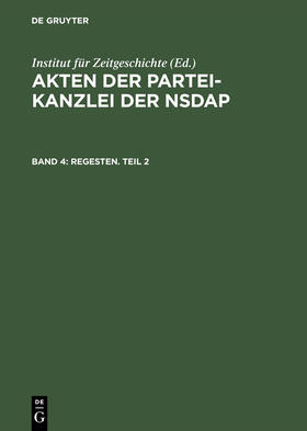 Longerich |  Regesten. Teil 2 | eBook | Sack Fachmedien