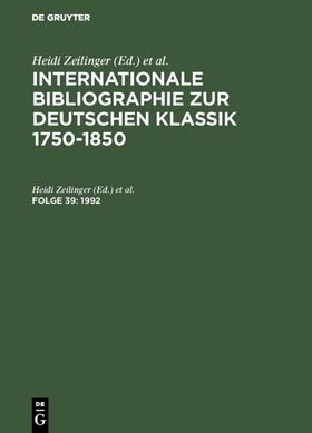 Zeilinger / Wojtecki |  Internationale Bibliographie zur Deutschen Klassik 1750-1850 | eBook | Sack Fachmedien